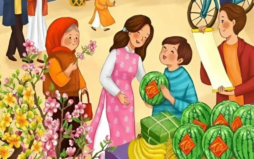 50+ ảnh vẽ tranh ngày tết đẹp mắt