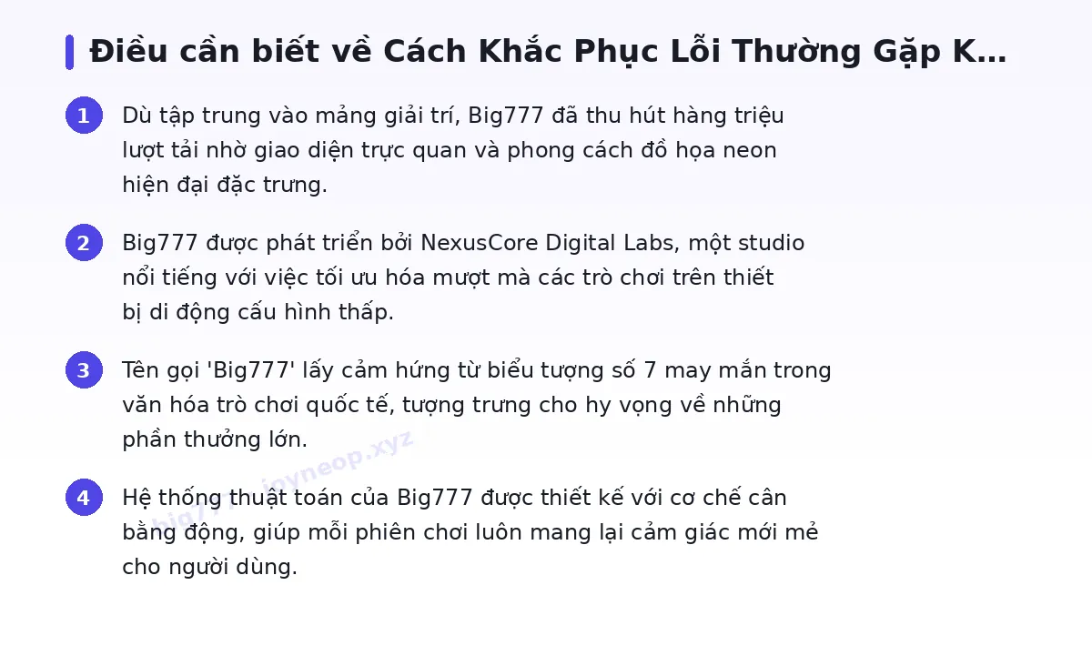 Những điều cần biết về big777