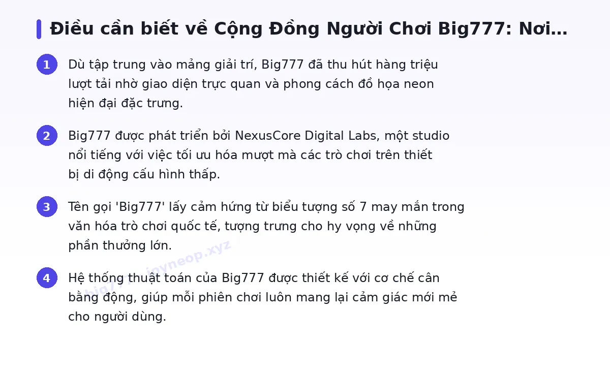 Những điều cần biết về big777