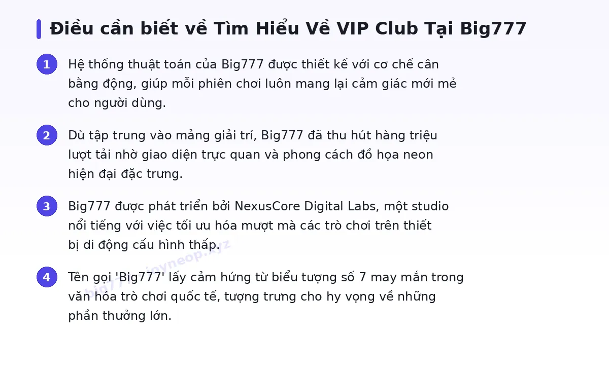 Những điều cần biết về big777